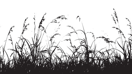 Fototapeta premium Seamless grass silhouette
