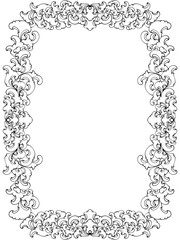 frame with floral ornament