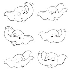 elephant_group_vector_image