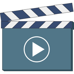 cinema movie clapboard