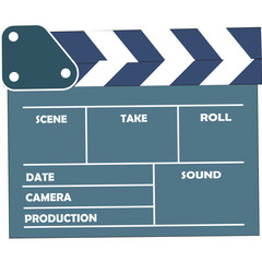 cinema movie clapboard