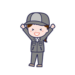 工場作業員／ななめ／女性 03