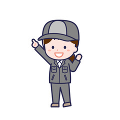 工場作業員／ななめ／女性 05