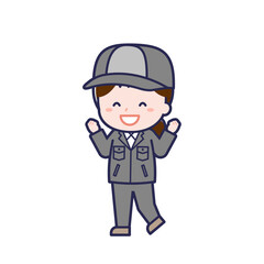 工場作業員／ななめ／女性 07