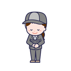 工場作業員／ななめ／女性 08