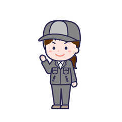 工場作業員／ななめ／女性 12