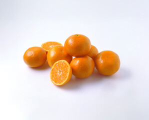 감귤, 귤, 감귤류, 단면, 신선하다, 과일, 비타민c