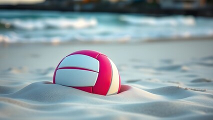 Obraz premium magenta volleyball on the beach