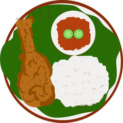 fried chicken with chili sauce