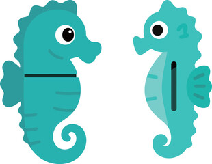 Cute Seahorse Illustration with Simple Design and Bright Colors