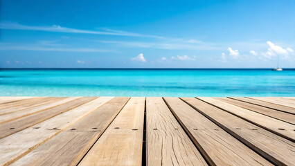 Fototapeta premium Wooden pier on the sea