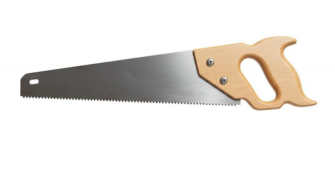 Hand saw woodworking tool isolated tool image