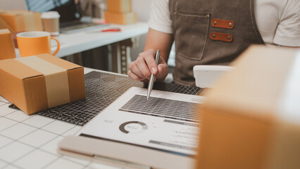 a packer is working in a room at a shipping company, an entrepreneur is a small business owner...