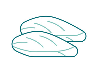 Chicken breast icon. Fast food outline icon. Simple junk food and street food vector illustration in modern thin line style.