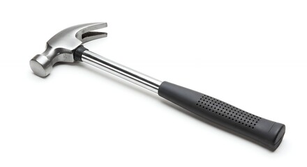 Metal claw hammer against white background