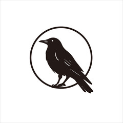 Print Raven shadow logo design for your brand and company identity