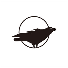 Print Raven shadow logo design for your brand and company identity