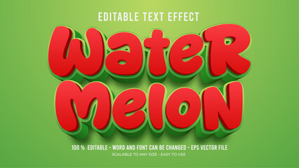 water melon editable text effect
