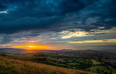 sunset over the fields
