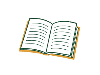 横書きの開いた本