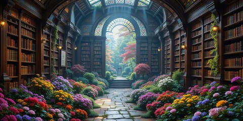 Enchanting Library Garden Oasis