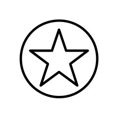 Fototapeta premium Military star badge icon outline style representing army symbol of rank and honor