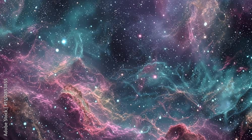 Wall mural abstract colorful universe nebula clouds in space