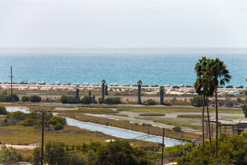 Pacific Ocean view point in Interstate 405, close to San Diego, California, United States