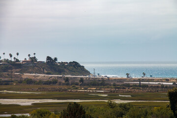Pacific Ocean view point in Interstate 405, close to San Diego, California, United States