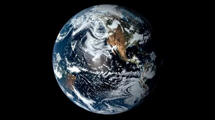 planet earth spin around in open dark space