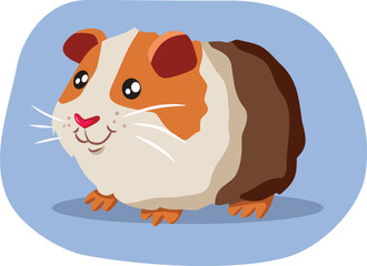 Cute Adorable Guinea Pig Character Mascot Pet Illustration. Mascot design of a popular pet animal with cute features 
