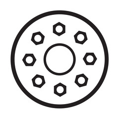 black and white gears