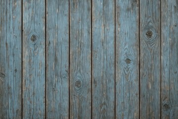 Fototapeta premium Weathered blue barn wood planks with natural grain patterns creating rustic country texture background