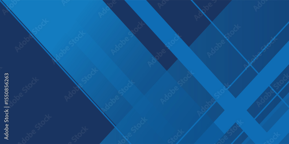 Aufkleber blue background with abstract box rectangle geometric shapes modern element for banner, presentation