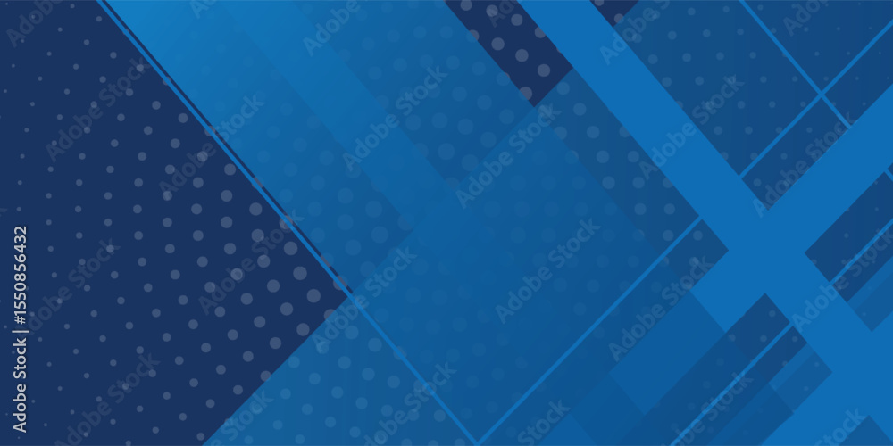 Aufkleber blue background with abstract box rectangle geometric shapes modern element for banner, presentation