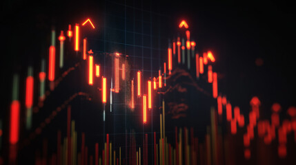 Oil price trends graph analysis of market movements in the financial sector digital environment data visualization