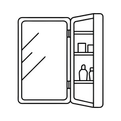 vector illustration of a refrigerator