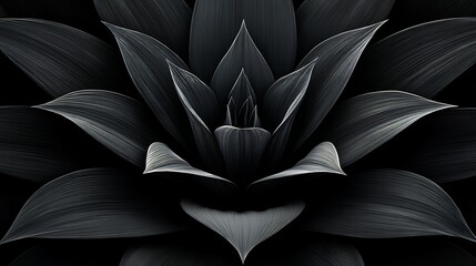 Abstract dark geometric sculpture with angular forms