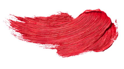 Red grunge paint brush strokes form a heart, a symbolic splash of ink and watercolor texture