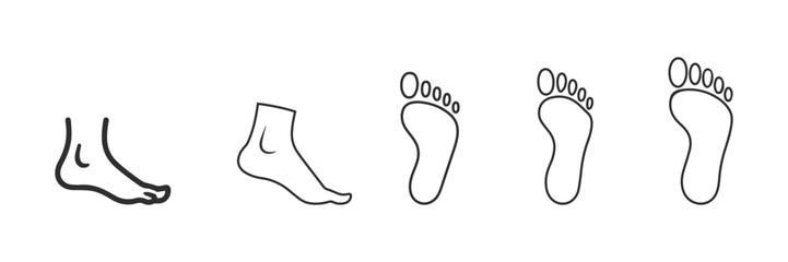 Stylized Black Footprint Vector Art for Creative Design Projects