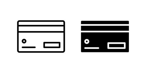 Obraz premium Credit card icon set for digital payments, checkout interface, and financial transactions