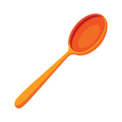 plastic spoon on white