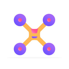 Drone icon, colored flat vector. Modern and minimalist design.