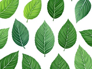 Green leaves pattern