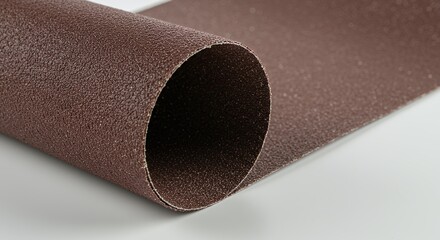 Brown abrasive belt close up