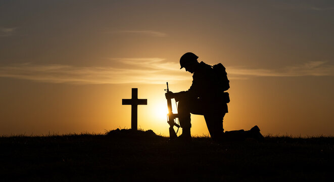 “Happy Independence Day Text on American Flag Background – Patriotic 4th of July Celebration Design” “Army Soldier Silhouette with American Flag – Military Honor and Patriotism Concept