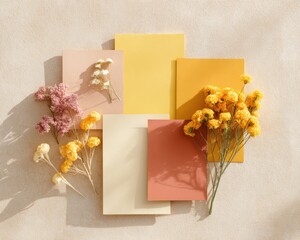 Random Acts Of Light Day Floral Greeting Cards with Motivational Affirmations in Warm Pastels for Spring Wellness and Earth Day Eco-Friendly Stationery Marketing