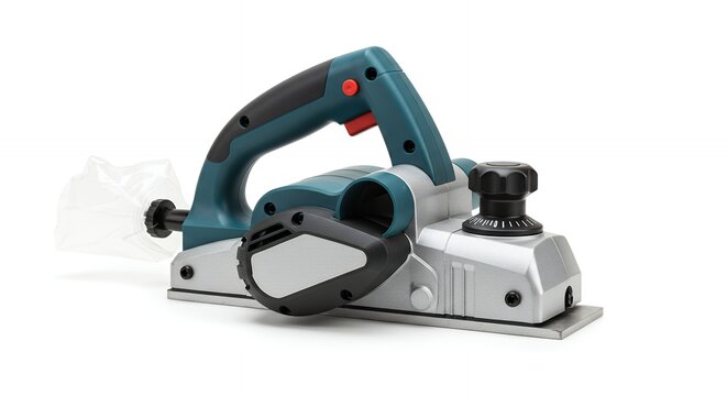 Electric planer tool on white background