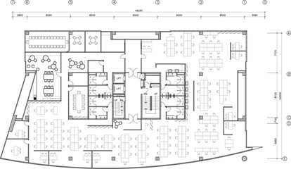 Drawings 2d layout furniture layout office layout vector format