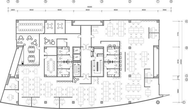 Drawings 2d layout furniture layout office layout vector format